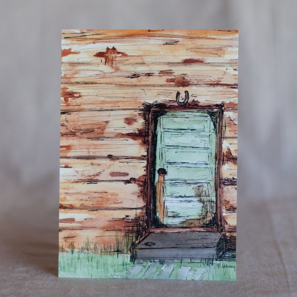 "Old Door" 5x7 Watercolour Print